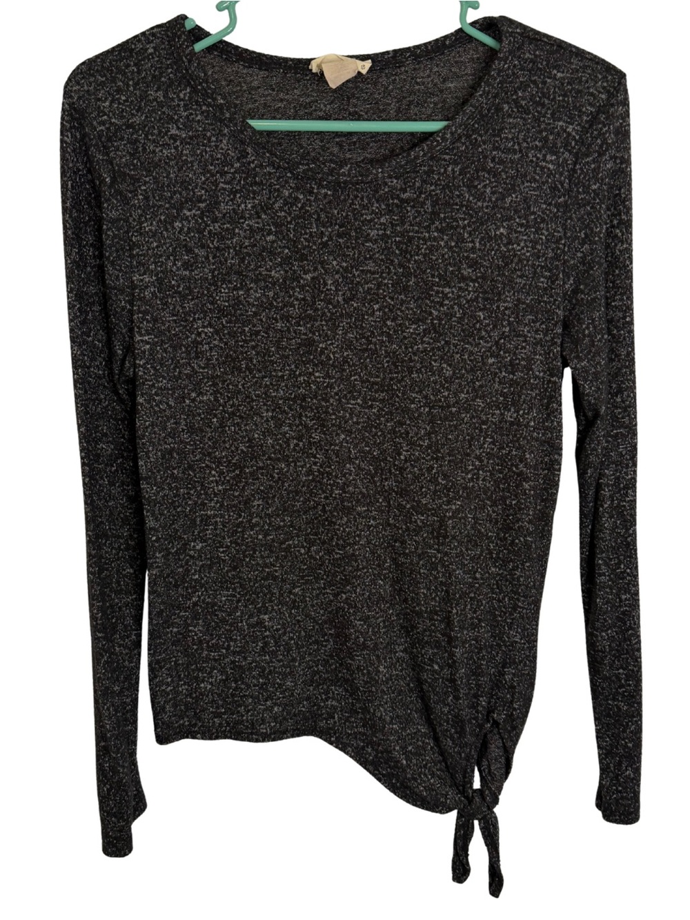 3/$20 Olivia Rae Black Tie-Hem Long Sleeve Knit Top Size Medium